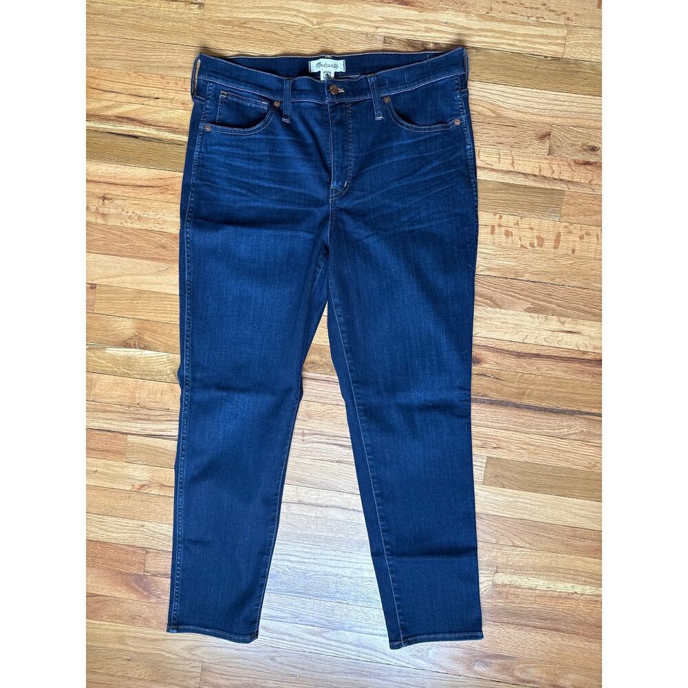 Madewell Midrise Stovepipe Skinny Jeans in Dark Blue Size 31 Tall
